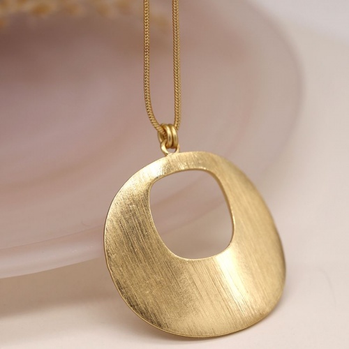 Adjustable Golden Cut Out Disc Necklace by Peace of Mind